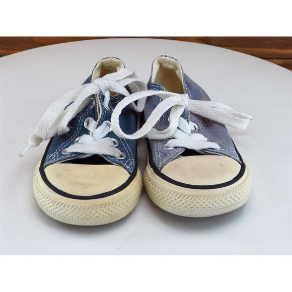 Converse Sz 5 Toddler Boys Sneaker Blue Fabric All Star Medium - Picture 3 of 10